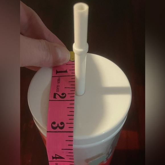 Kate Spade Insulated Tumbler 20oz Acrylic Travel Cup with Lid, Brushy Rose - Picture 9 of 9